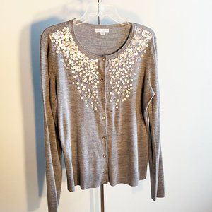 Sequin Cardigan with Bezel Buttons New York and Co, Perfect Condition